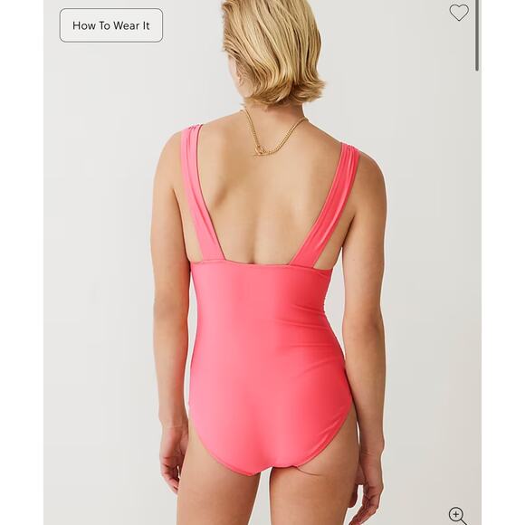 J. Crew Ruched V-Neck One-Piece Bathing Suit - Picture 8 of 8